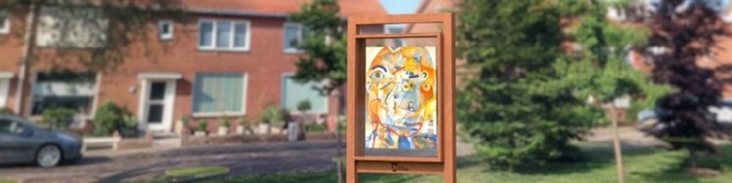 Een AI gegeneerde foto van de plek waar het 2D kunstwerk in De Zilk komt te staan.